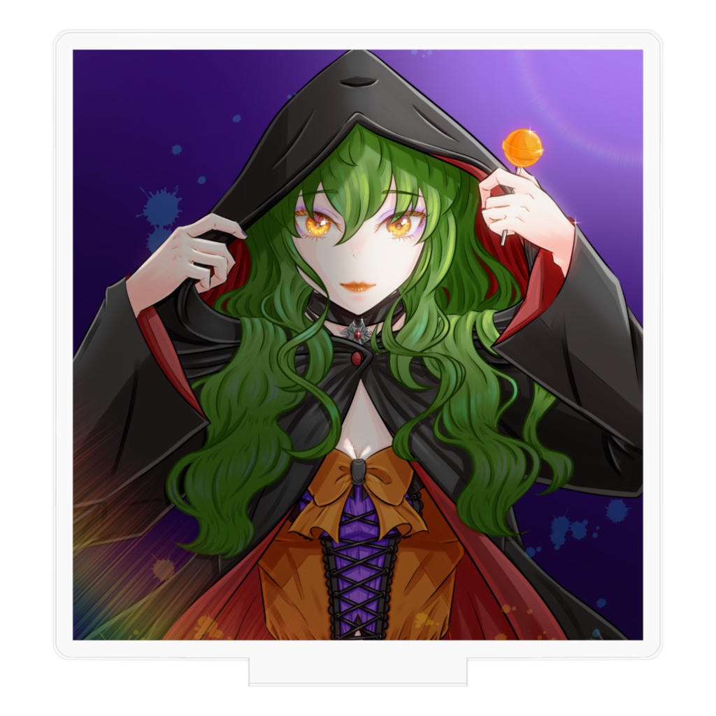 飴を持った魔女-背景付き-