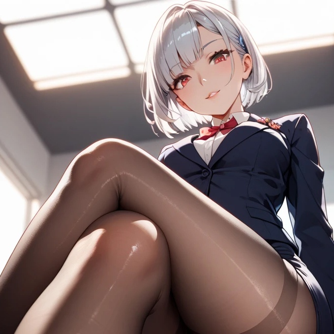 銀髪赤目OL｜美脚・太ももフェチコレクション