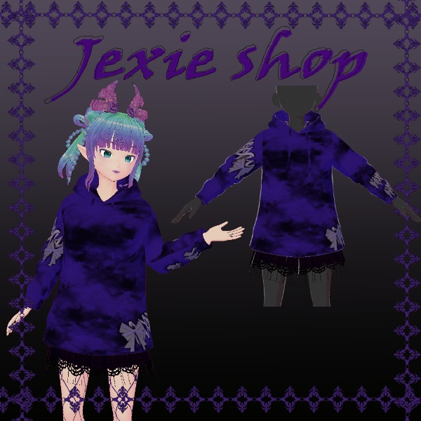 tie-dye stitched hoodie   