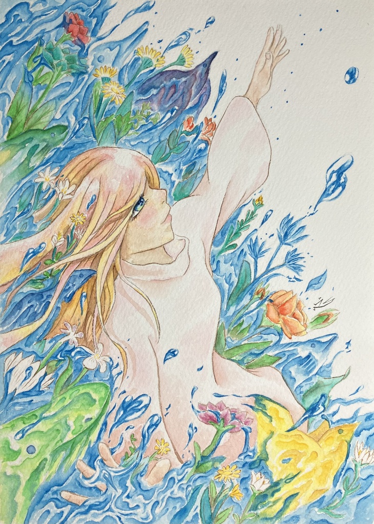 『おかえり。』 水彩原画🌱額装なし※送料込