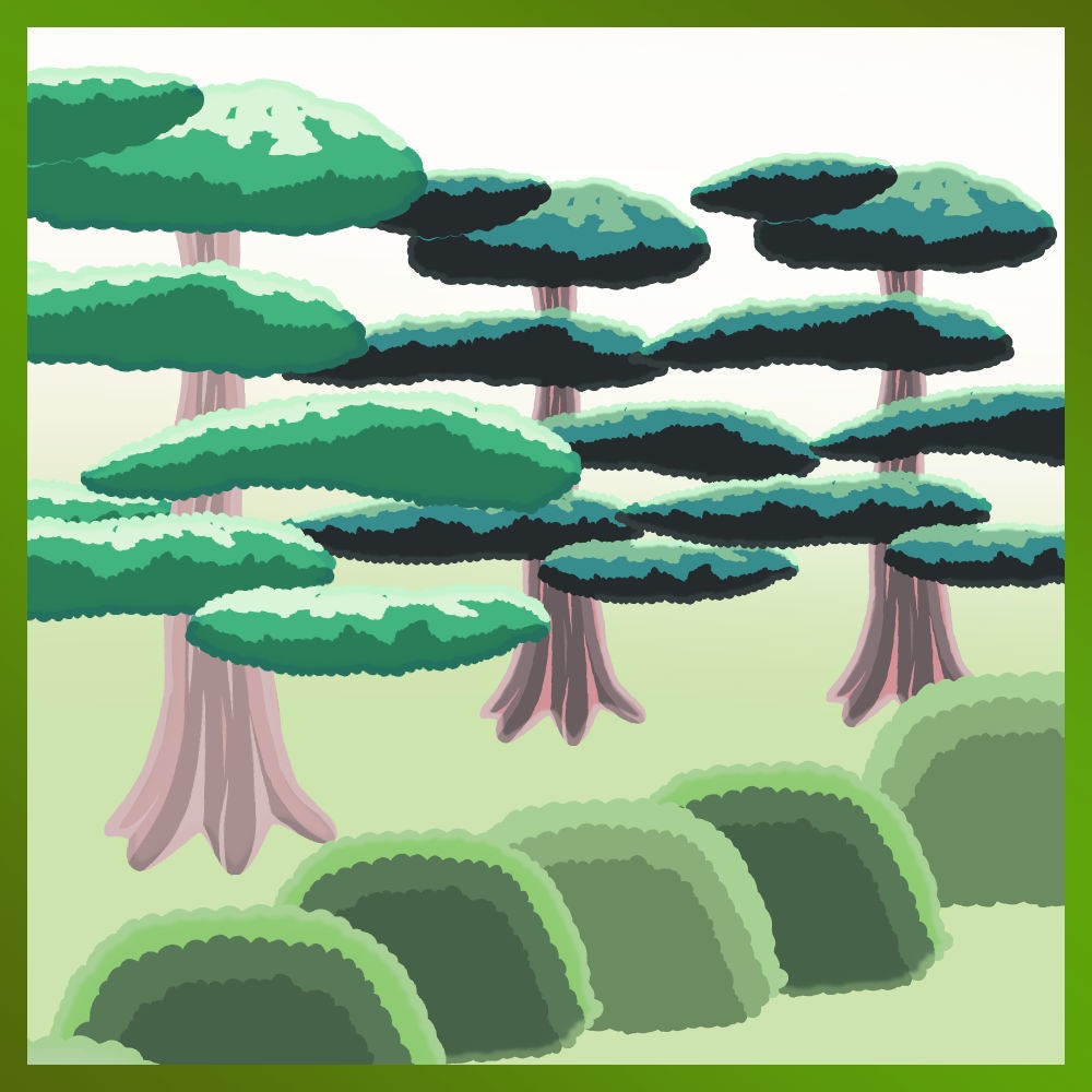 庭木庭草描きブラシ Garden garden grass drawing brush [ClipstudioPAINT Ver.1 OK]