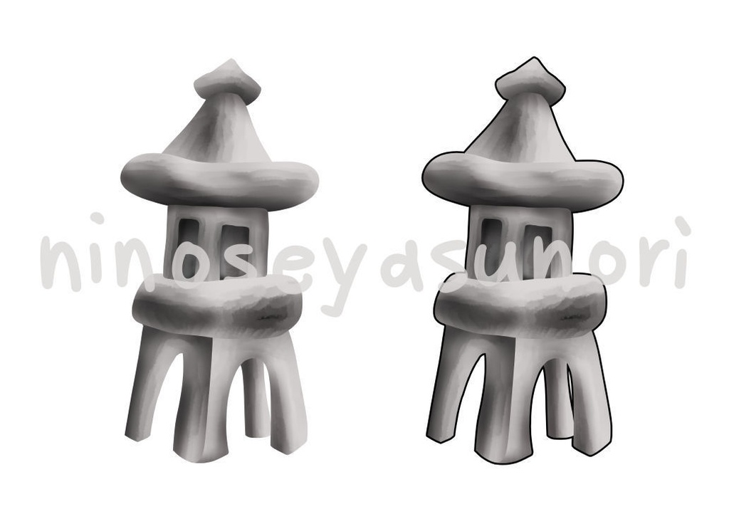 画像素材　石灯篭（png）