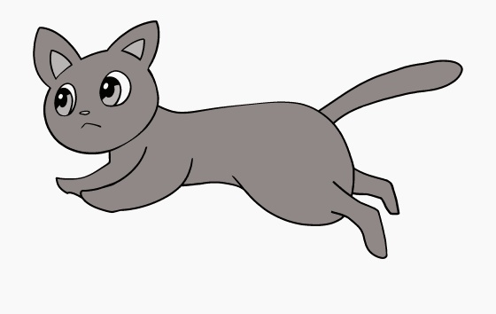 ライブストリーミング用の透過GIF 黒猫 Transparent GIF for live streaming Black cat