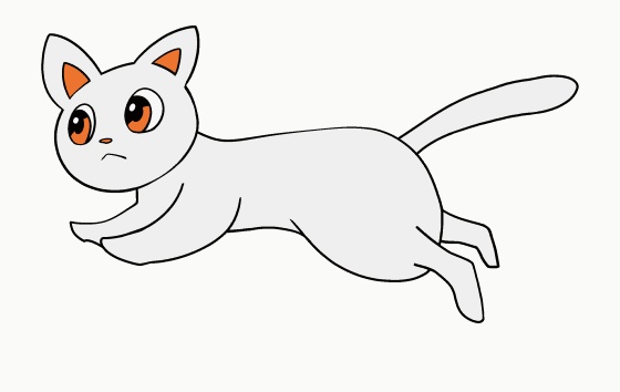 ライブストリーミング用の透過GIF 白猫 Transparent GIF for live streaming White cat
