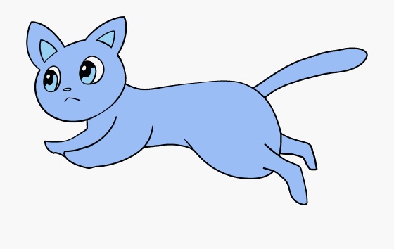ライブストリーミング用の透過GIF 青猫 Transparent GIF for live streaming Blue cat