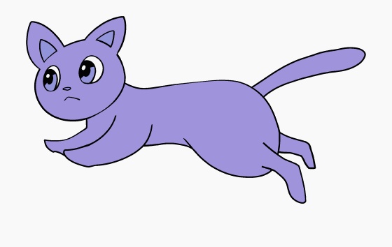 ライブストリーミング用の透過GIF 紫猫 Transparent GIF for live streaming Purple cat