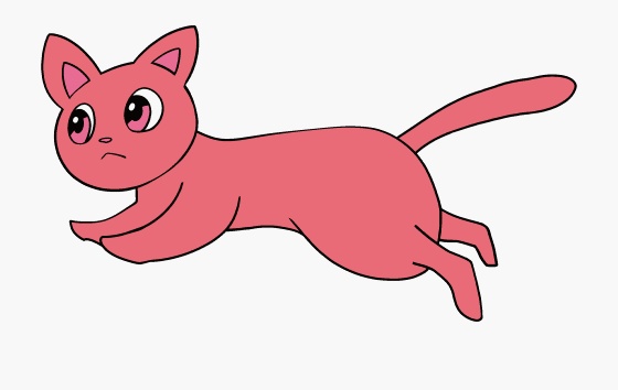 ライブストリーミング用の透過GIF 赤猫 Transparent GIF for live streaming Red cat