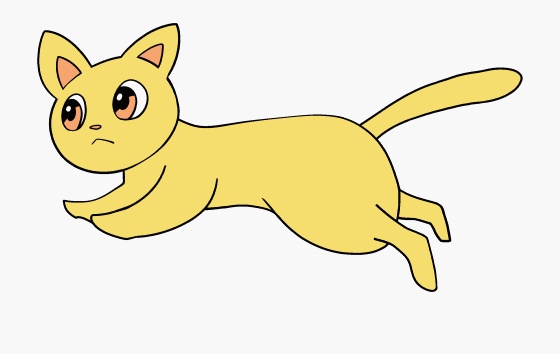 ライブストリーミング用の透過GIF 黄猫 Transparent GIF for live streaming Yellow cat