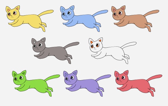 ライブストリーミング用の透過GIF 全猫 Transparent GIF for live streaming All cats