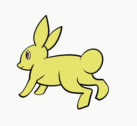 黄兎の透過GIF Yellow rabbit transparent GIF