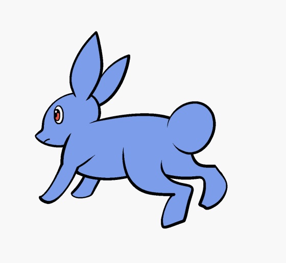 青兎の透過GIF Blue rabbit transparent GIF
