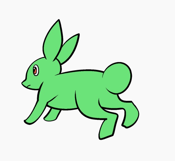 緑兎の透過GIF Green rabbit transparent GIF