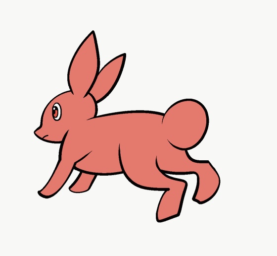 赤兎の透過GIF Red rabbit transparent GIF