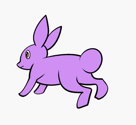 紫兎の透過GIF Purple rabbit transparent GIF