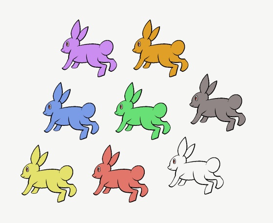 全ての兎の透過GIF All rabbits transparent GIF