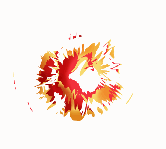 爆発の透過GIF Explosion transparent GIF にのせっと・こもんず BOOTH店 BOOTH