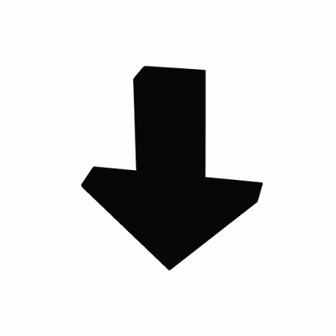  下矢印の透過GIF (シルエット黒) arrow sign down (black silhouette) GIF