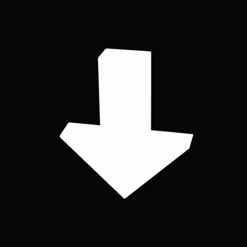 下矢印の透過GIF (シルエット白) arrow sign down (white silhouette) GIF