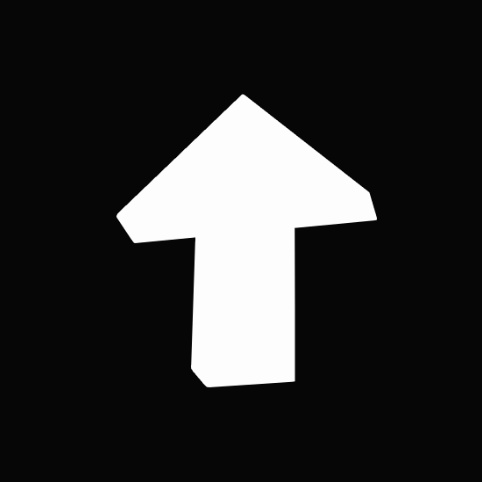 上矢印の透過GIF (シルエット白) arrow sign up (white silhouette) GIF