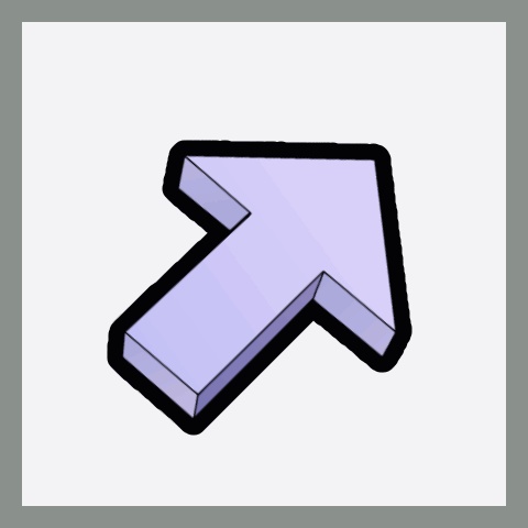 右上矢印の透過GIF arrow upper right GIF