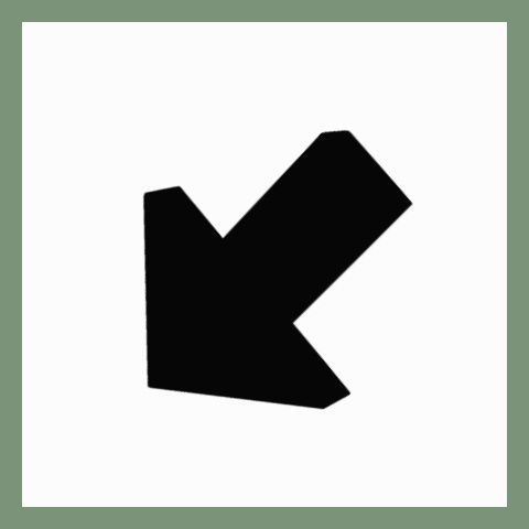 左下矢印の透過GIF (シルエット黒) arrow sign lower left (black silhouette) GIF