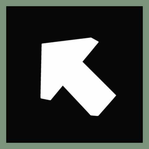左上矢印の透過GIF (シルエット白) arrow sign upper left (white silhouette) GIF