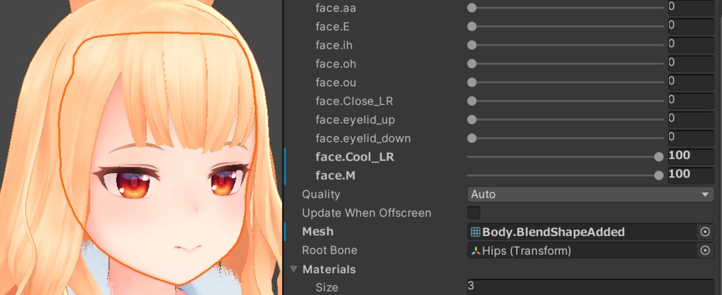 無料☆ブレンドシェイプ混ぜるやつ BlendShapeCombiner