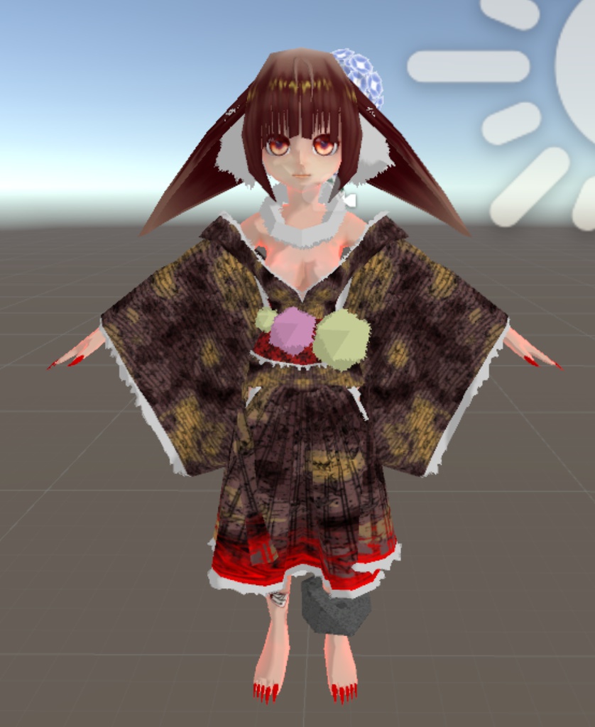 【VRアバター向け】和服ケモっ子【無償版】