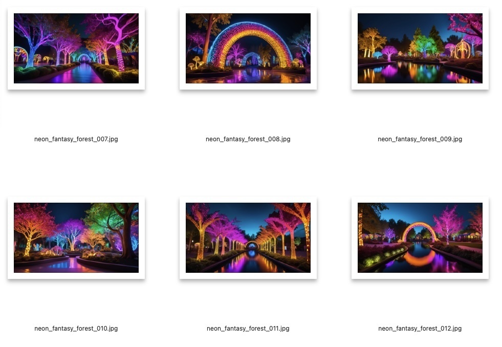 【AI背景素材】ネオンファンタジーの森 vol.1|Neon Fantasy Forest vol.1(高解像度4096px)