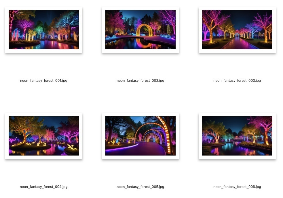 【AI背景素材】ネオンファンタジーの森 vol.1|Neon Fantasy Forest vol.1(高解像度4096px)