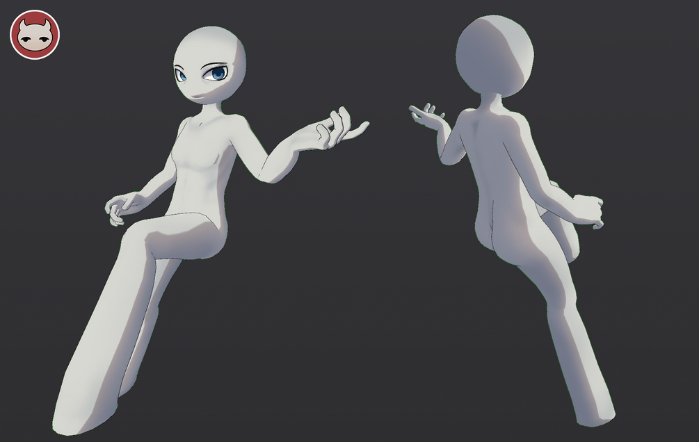 Vrchat Base Rig Side View Bones REVStickFigure || VRChat Base - IshgardWinter - BOOTH