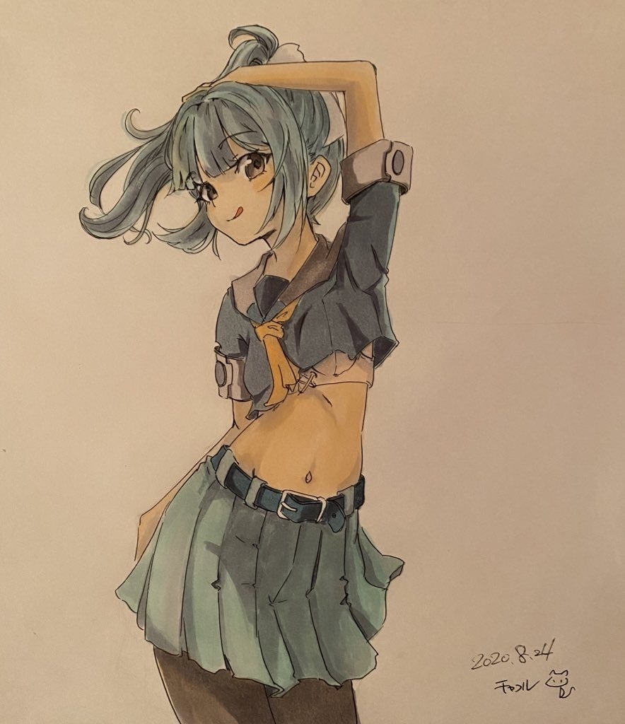 艦これアナログイラスト夕張 チャコルのお絵描き Booth