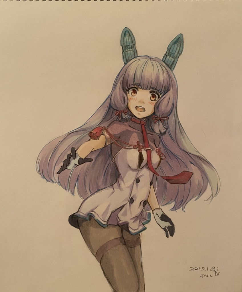 艦これアナログイラスト　叢雲