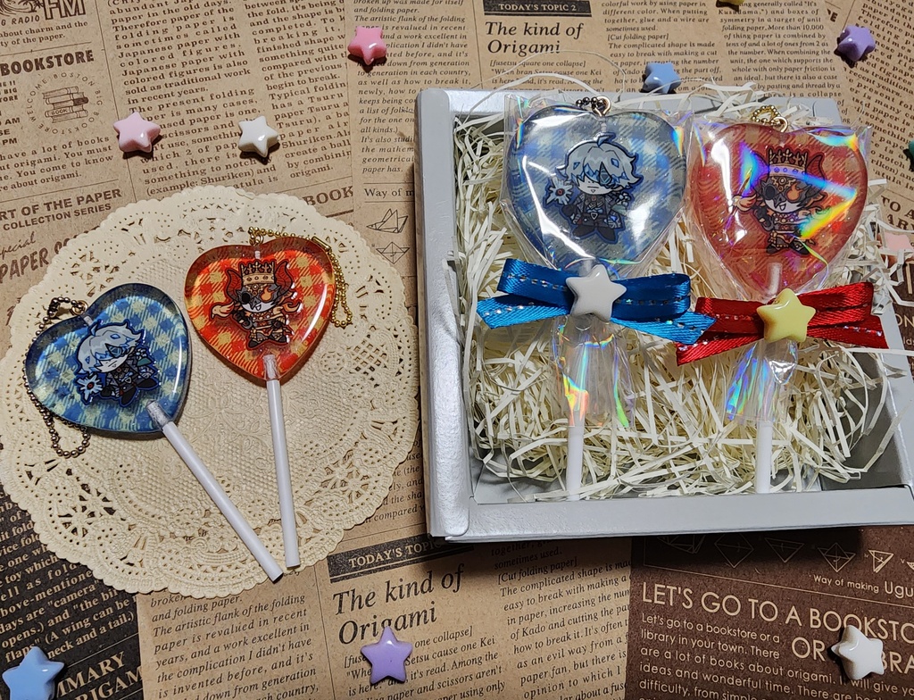 ペロキャンキーホルダー／罪悪の熔熱と輝安鉱セット