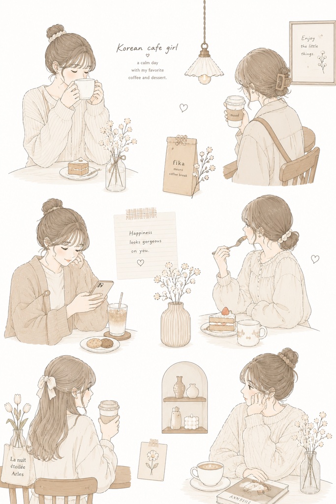 韓国風カフェ女子