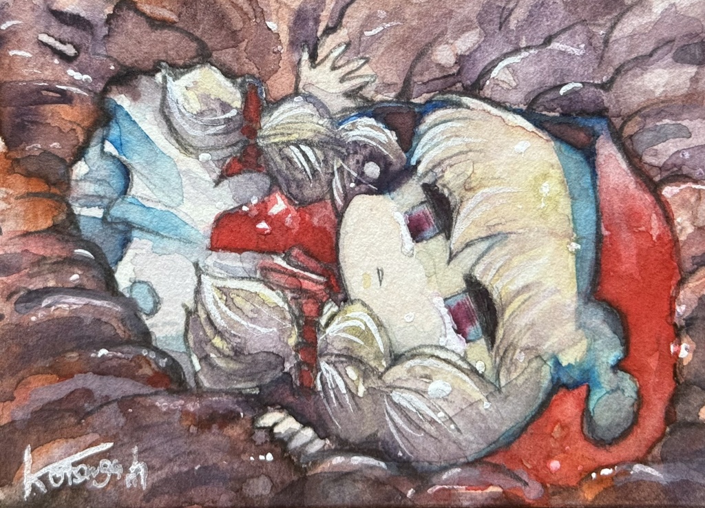 童話展ATC「かわいいあの子は腹の中」