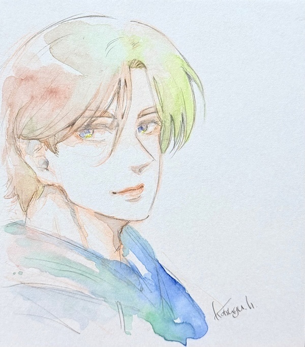 ミニ色紙原画「春生」