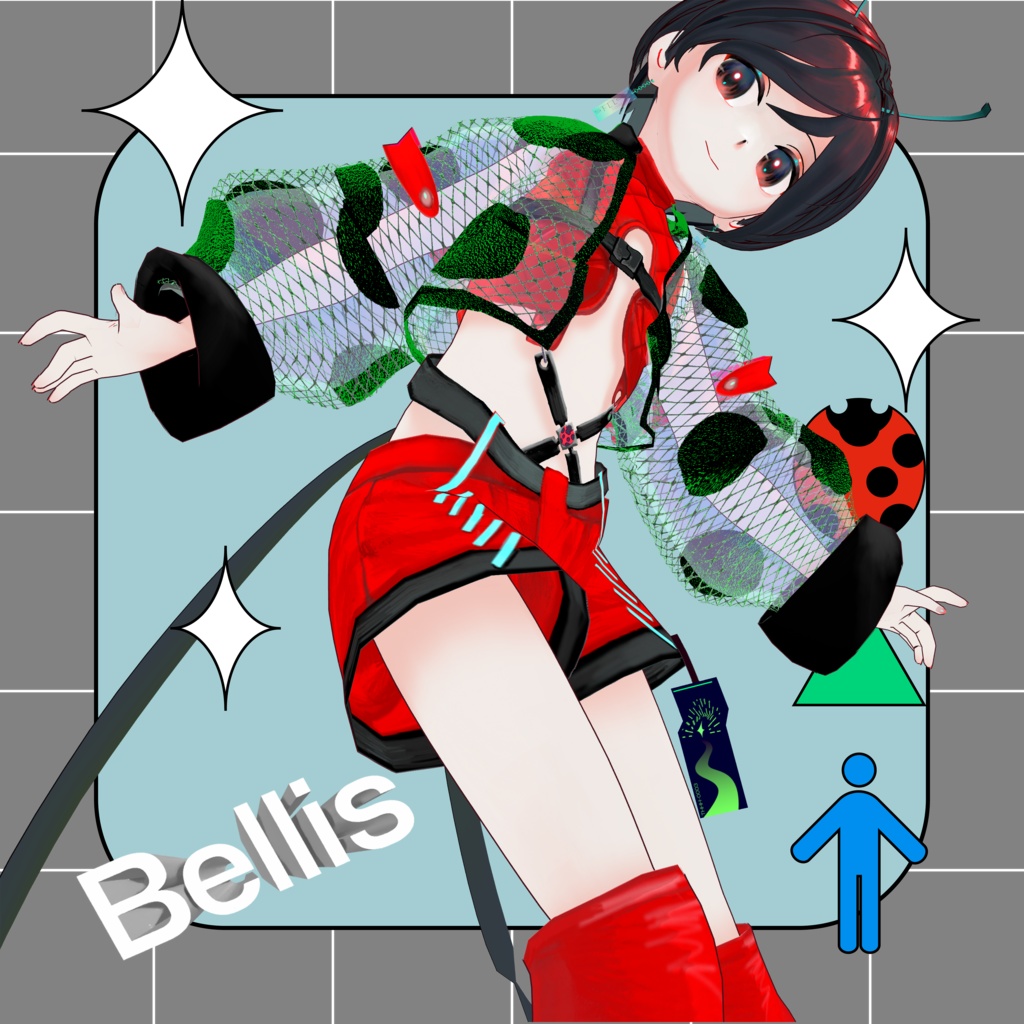 【オリジナル3Dアバター】 Bellis/ベリス🐞ver1.0【VRM】