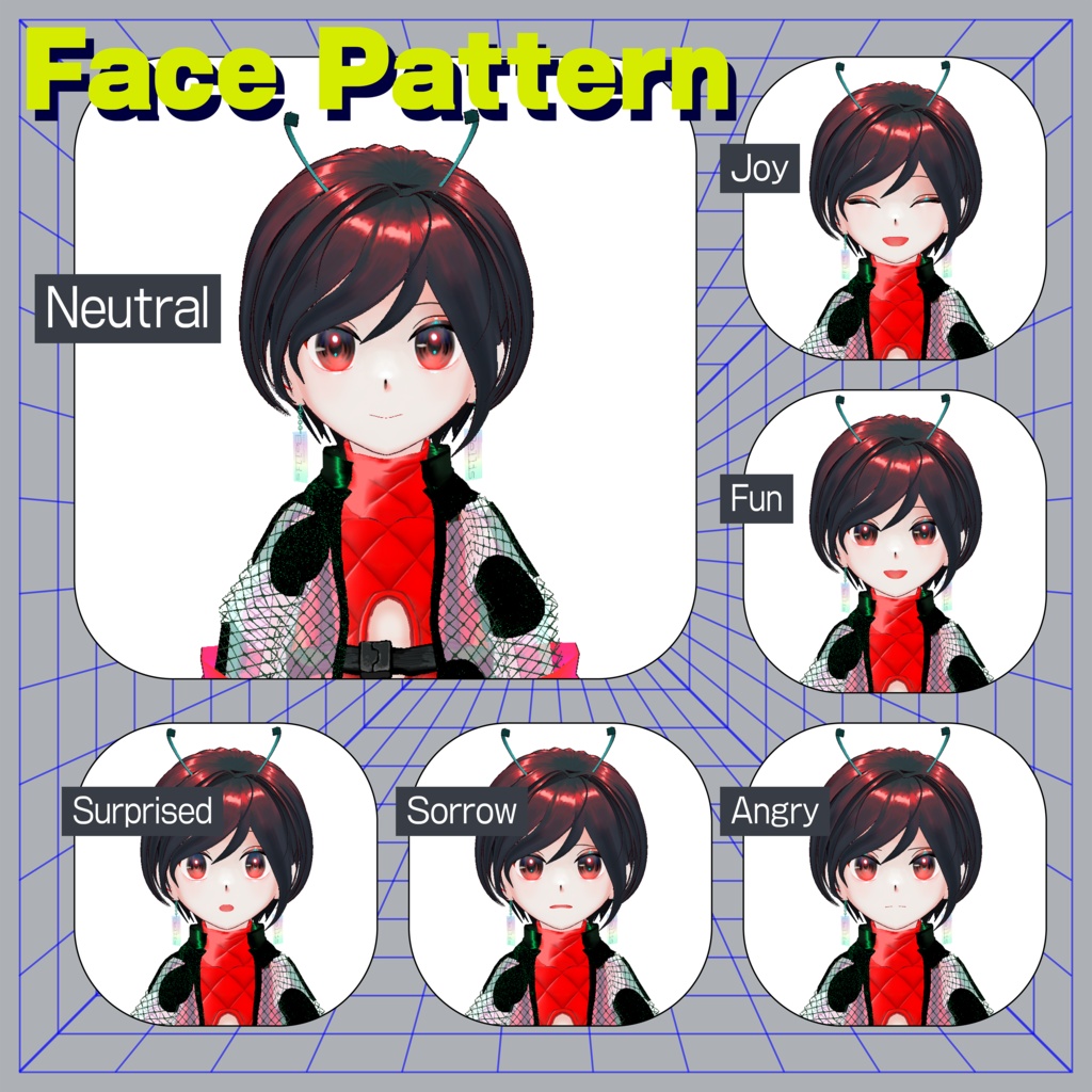 【オリジナル3Dアバター】 Bellis/ベリス🐞ver1.0【VRM】