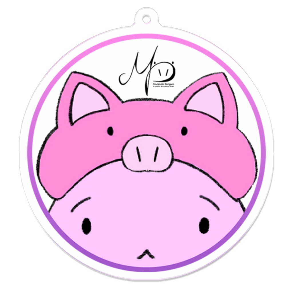 むらさきぺんぎんキーホルダー