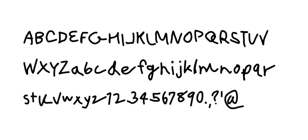 英数字限定ラフフォント Obsidian Pulse Script