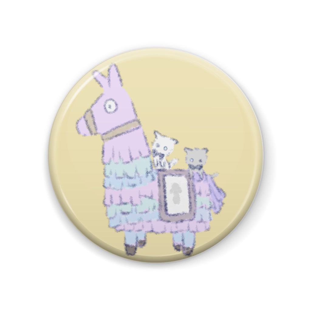ゆめかわラマちゃんとネコ