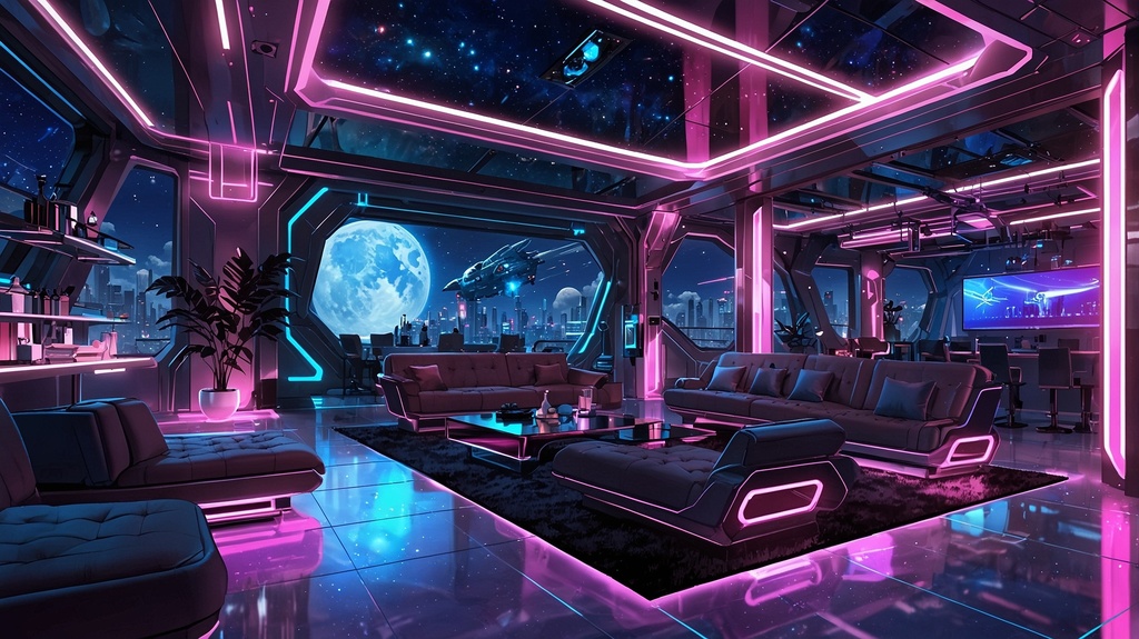 TRPG用背景セット:宇宙船内部パック(コックピット・廊下・ラウンジなど)