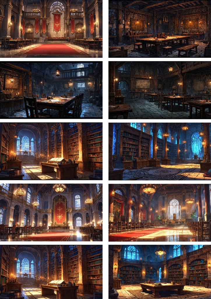 背景素材 ファンタジー風 ギルド背景31枚