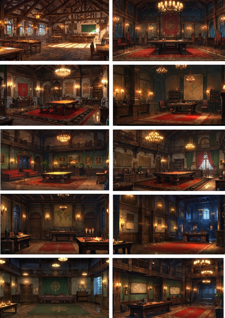 背景素材 ファンタジー風 ギルド背景31枚