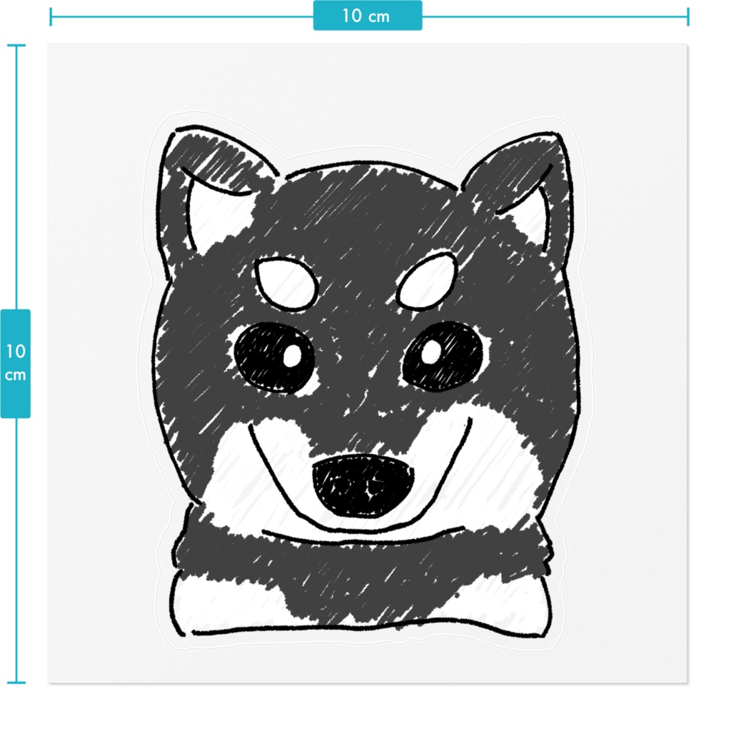 あゆしば黒 - クリアステッカー
