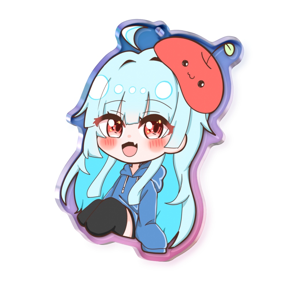 SDリンゴ　オーロラアクリルキーホルダー