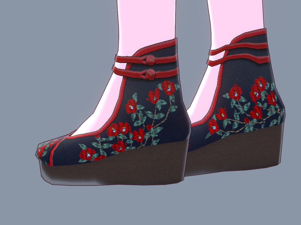 【無料】チャイナ風シューズ【VRoid用テクスチャ】