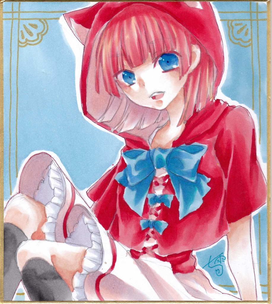 創作色紙〈赤ずきん〉