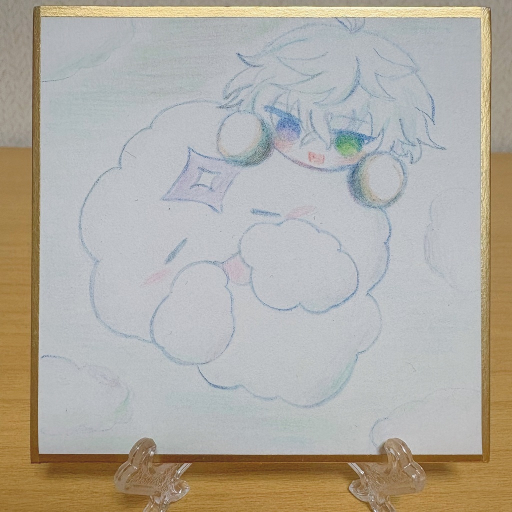【非公式】叢雲カゲツ 手描き色紙